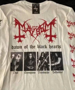 Camibuso Mayhem Dawn of the Black Hearts - Blanco vista posterior