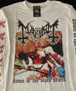 Camibuso Mayhem Dawn of the Black Hearts - Blanco vista frontal